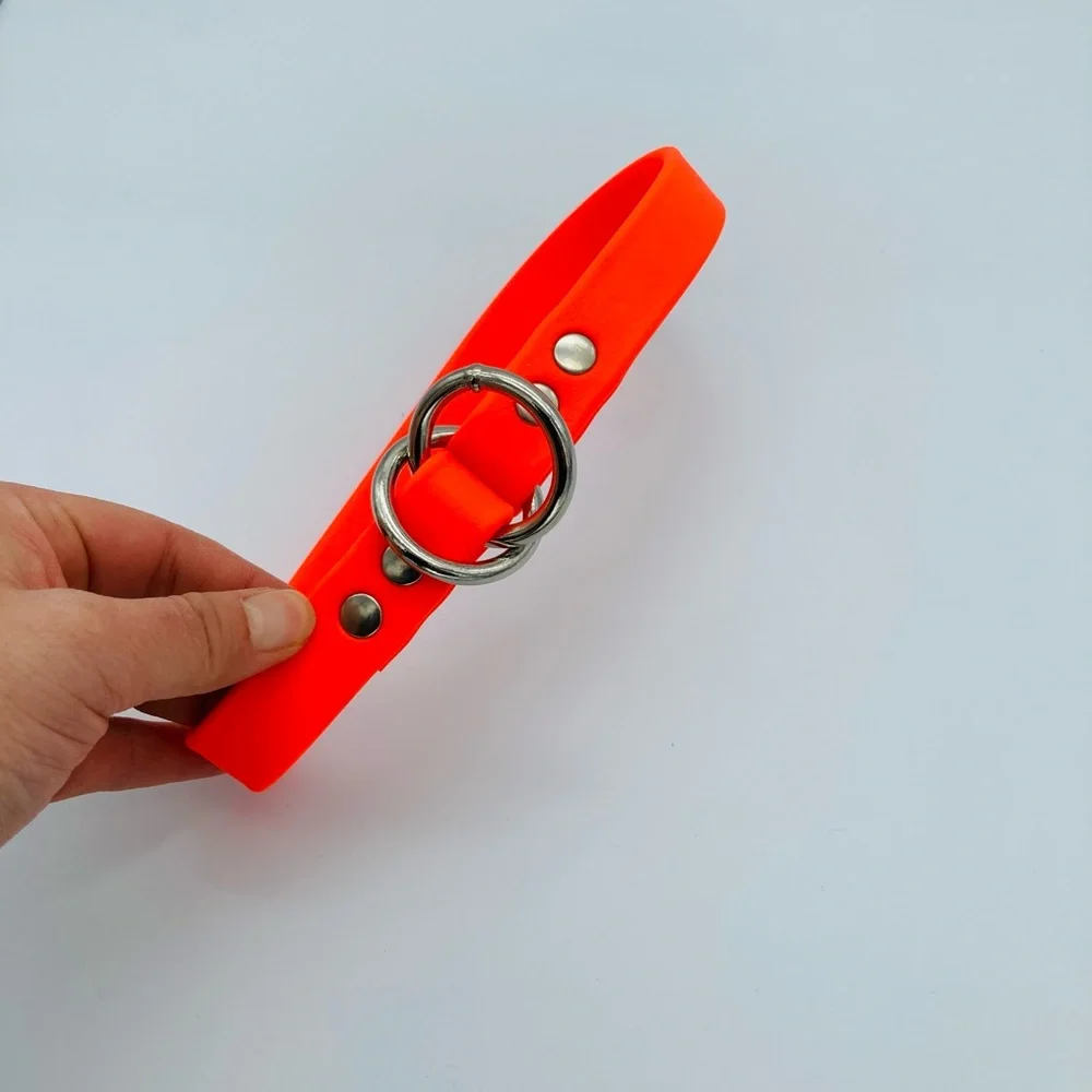 NEW ORANGE BIOTHANE DOG COLLAR